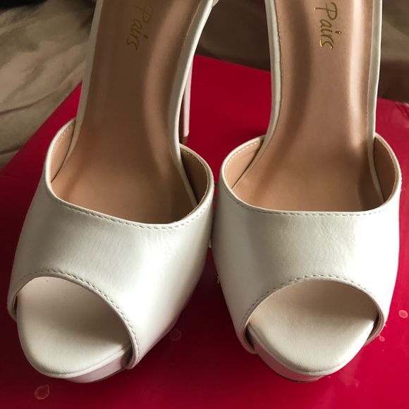 NWT Dream Paris White Classy Heels - Picture 5 of 11